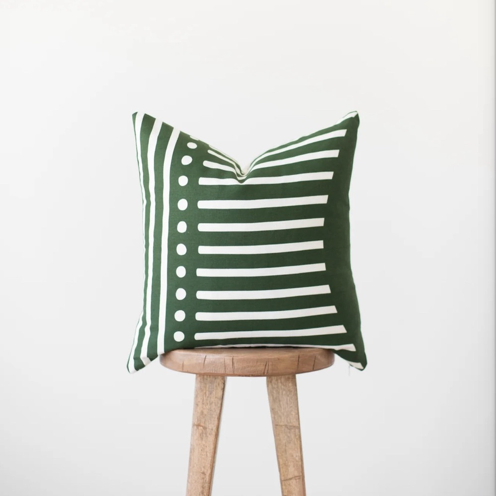 Woven Nook Green Pillow Cover